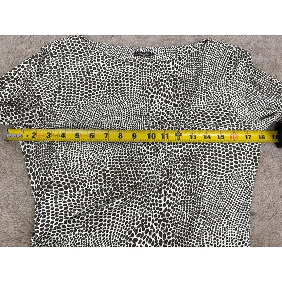 J. McLaughlin Side Ruched Stretch Tunic Top Women's S Python Print 3/4 Sleeve - Picture 5 of 12